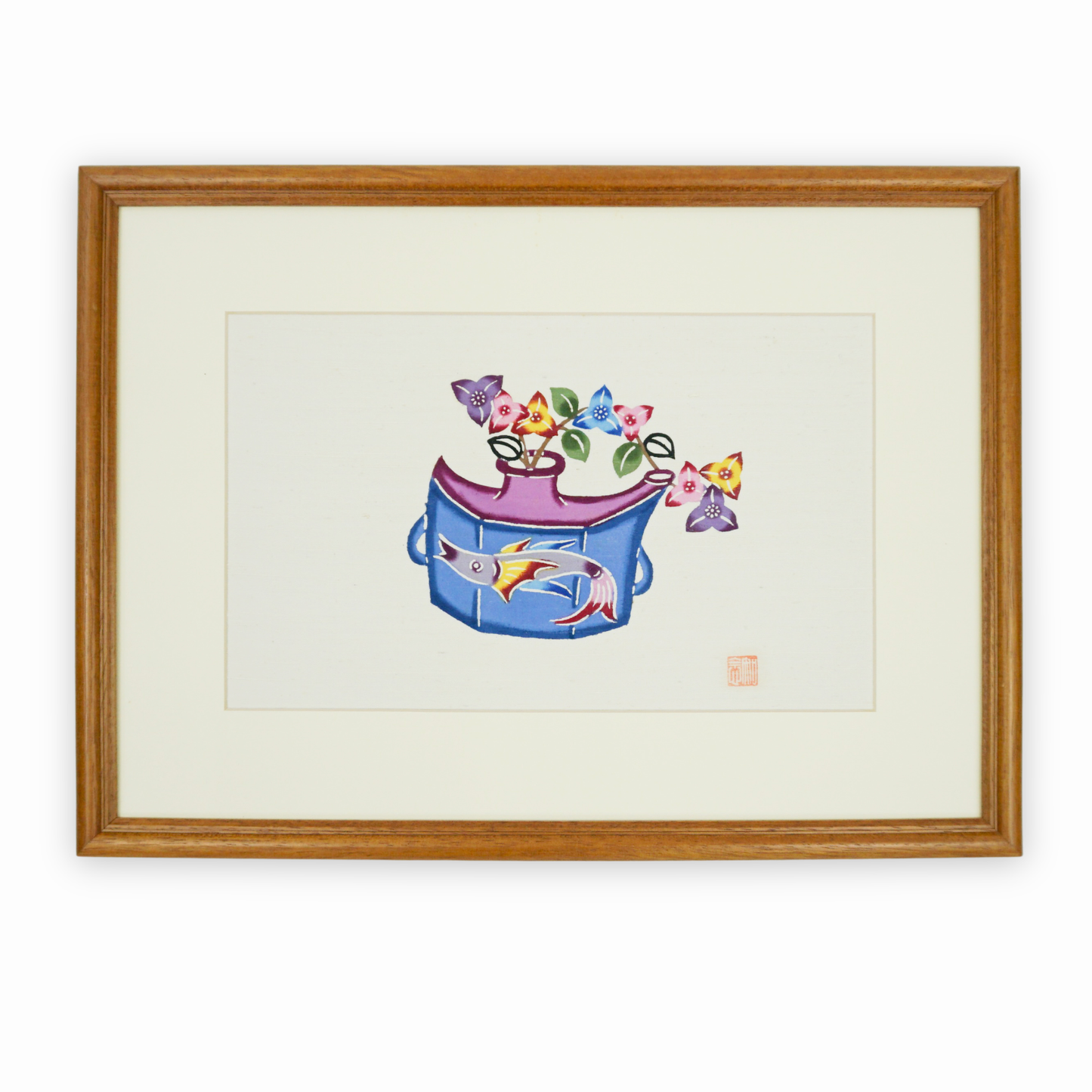 【額装】だちびんにブーゲンビリア -知念紅型研究所-