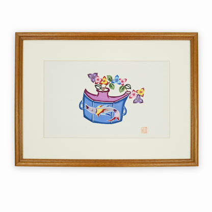 【額装】だちびんにブーゲンビリア -知念紅型研究所-