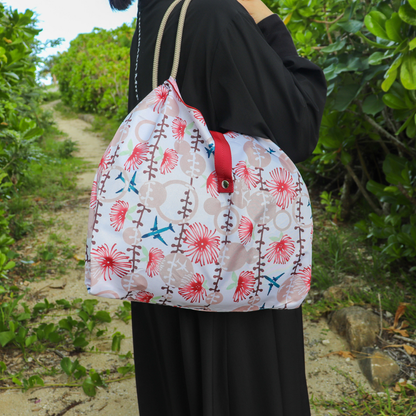 琉球びんがたマルシェバッグ〈夢見る旅路〉持ち手：シルバー